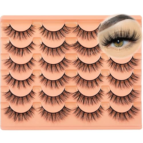 Pestañas postizas naturales 3D, pestañas postizas finas, 12 pares de pestañas rizadas en C, aspecto natural, 0.59 pulgadas, pestañas esponjosas de disponible en Yaxa Venezuela