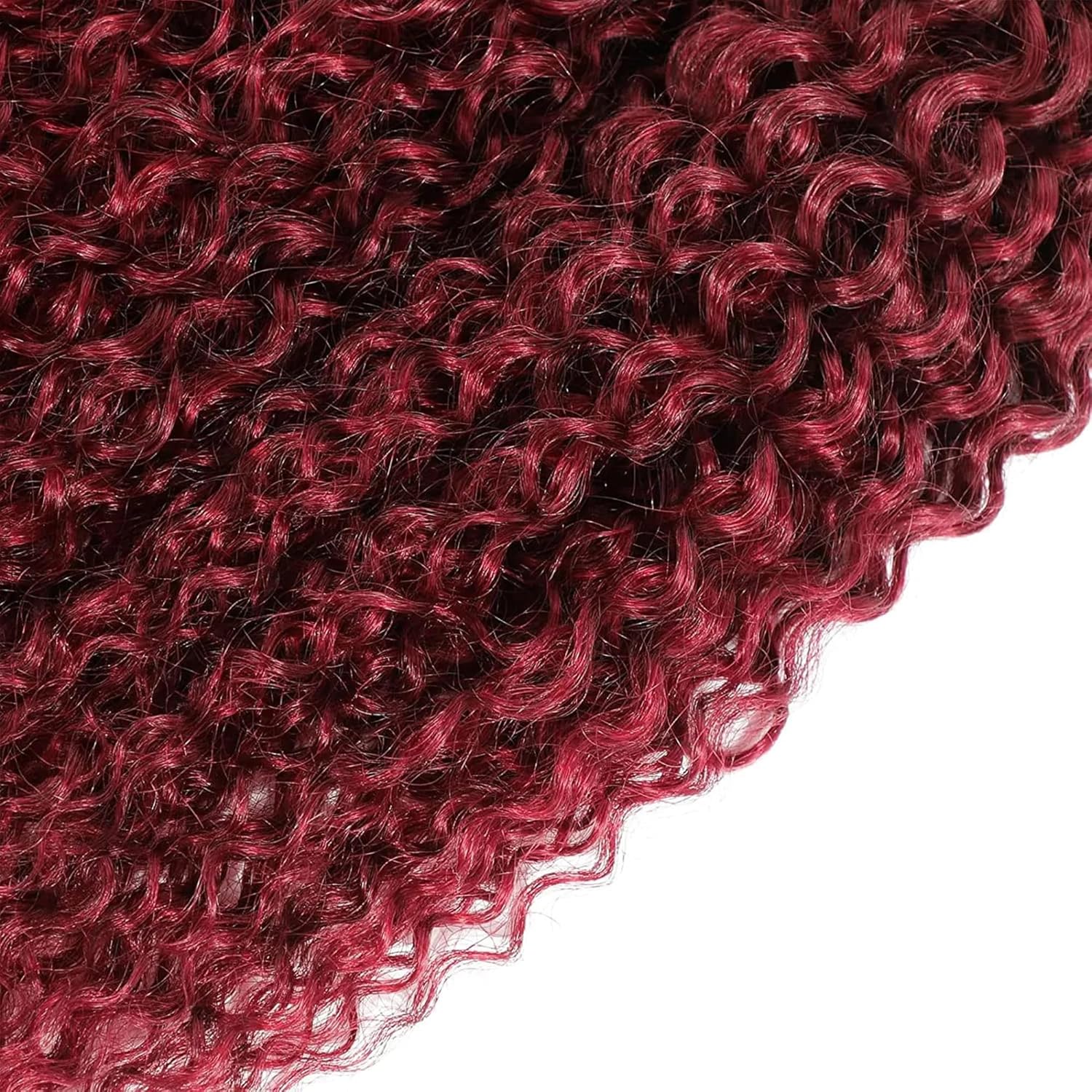 #99J Burgundy Human Hair Bundles Curly Wave Bundles 16 18 20 Inch Wine Red Bundle Unprocessed Brazilian Virgin Hair Extensions 50G/PC 150G Total Quick Weave for Black Women