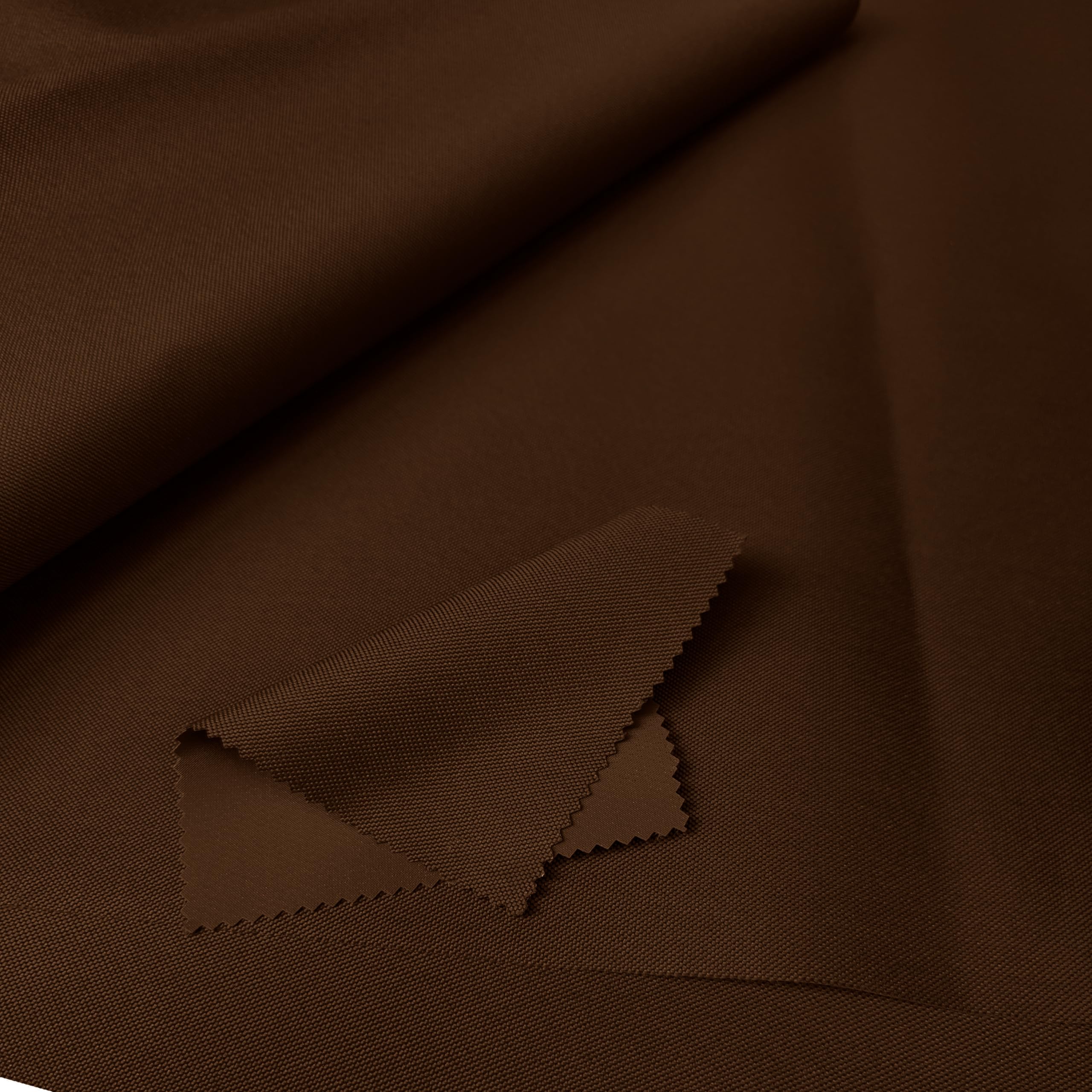 600D Waterproof Polyester Fabric with PVC Coating – 150cm Wide – Heavy Duty Canvas Material for Campervan, Outdoor Upholstery – Sold by The Metre (Brown)