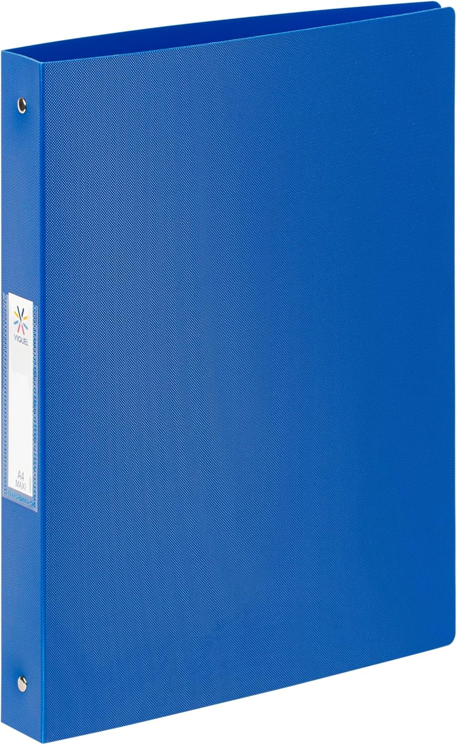 Viquel - Maxi FEEL'EASY A4 Flexible Binder - 4 Rings - Spine 4 cm - for A4 documents - Made of Durable Plastic - ID Label on Spine - Blue
