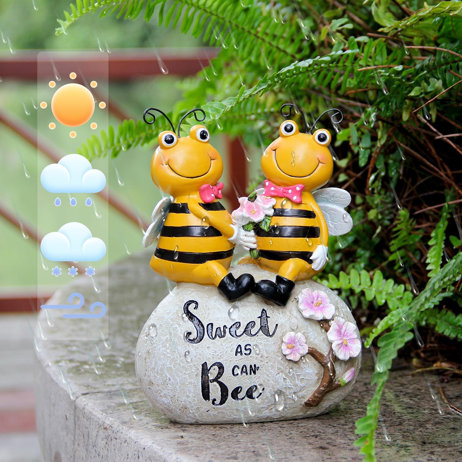 Bee Statue for Garden decor,Honey Bee Gifts Spring Decor for Outdoor,Bumle Bee Figurines Decoration for Garden Patio Yard Lawn&Indoor Table Shelf Kitchen Home Decor,Best Gifts for Lovers women