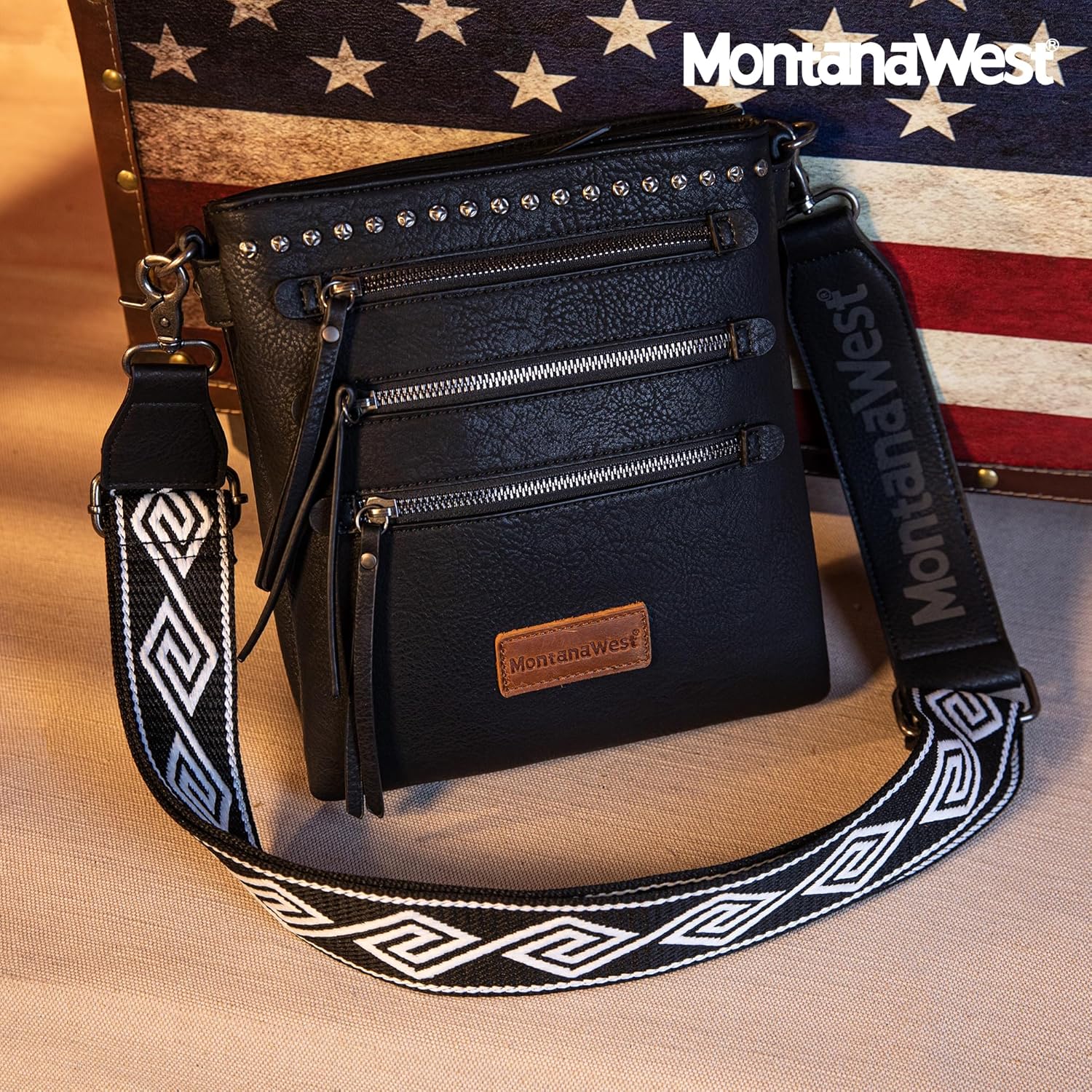 Montana West Crossbody Bags for Women Multi Pocket Cross Body Bag Purses with Guitar Strap - Image 2