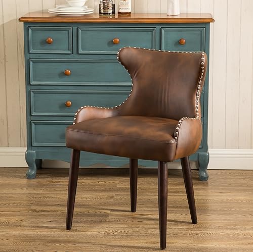 Roundhill Furniture Viking Tufted Button Back barrel chair with Nailhead,