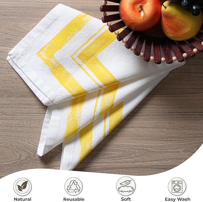 Servilletas de Tela Palisa Amarillo 18x18 Pulgadas Pack de 4 miniatura 4