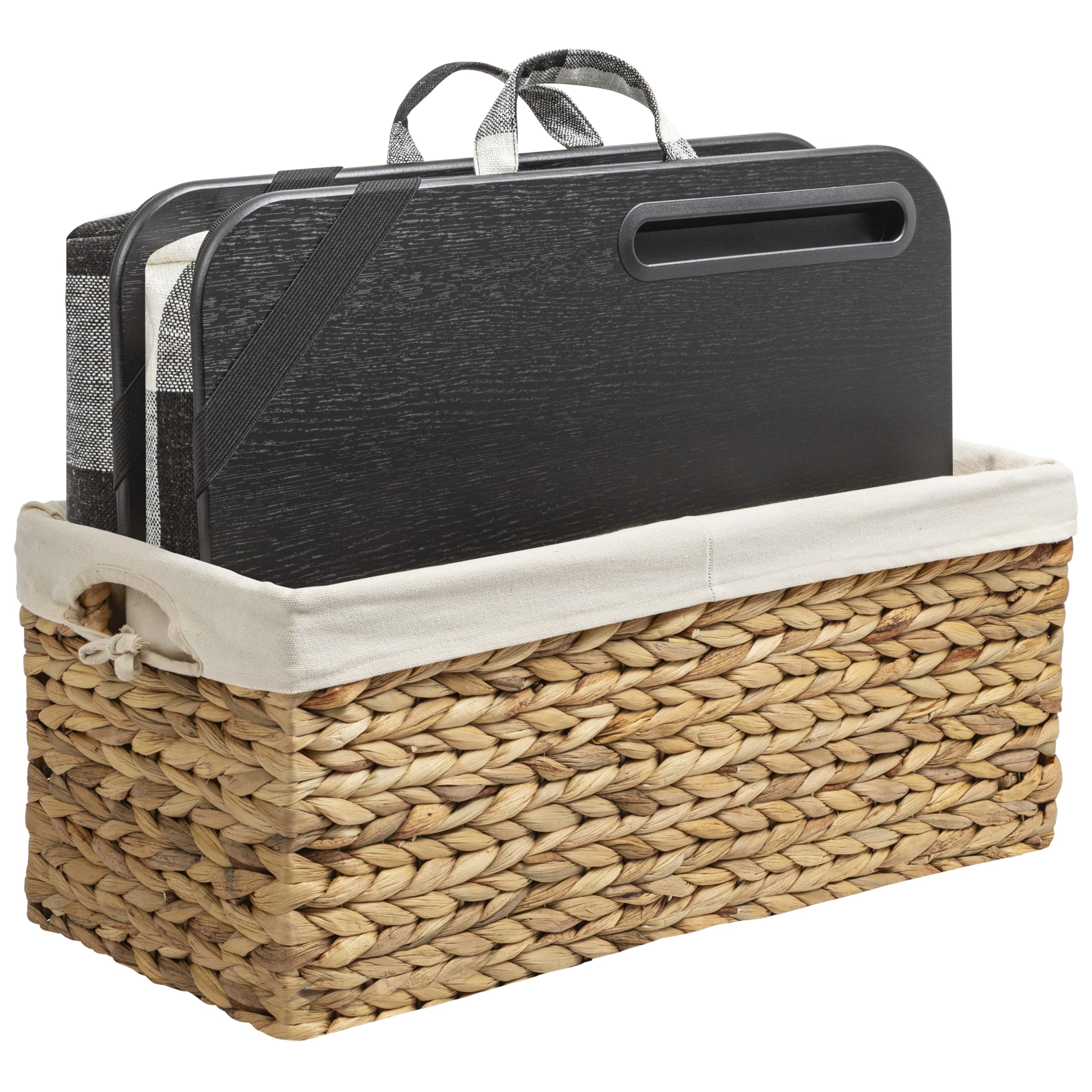 LAPGEAR Designer Lap Desk – Buffalo Check, 2-Pack with Storage Basket