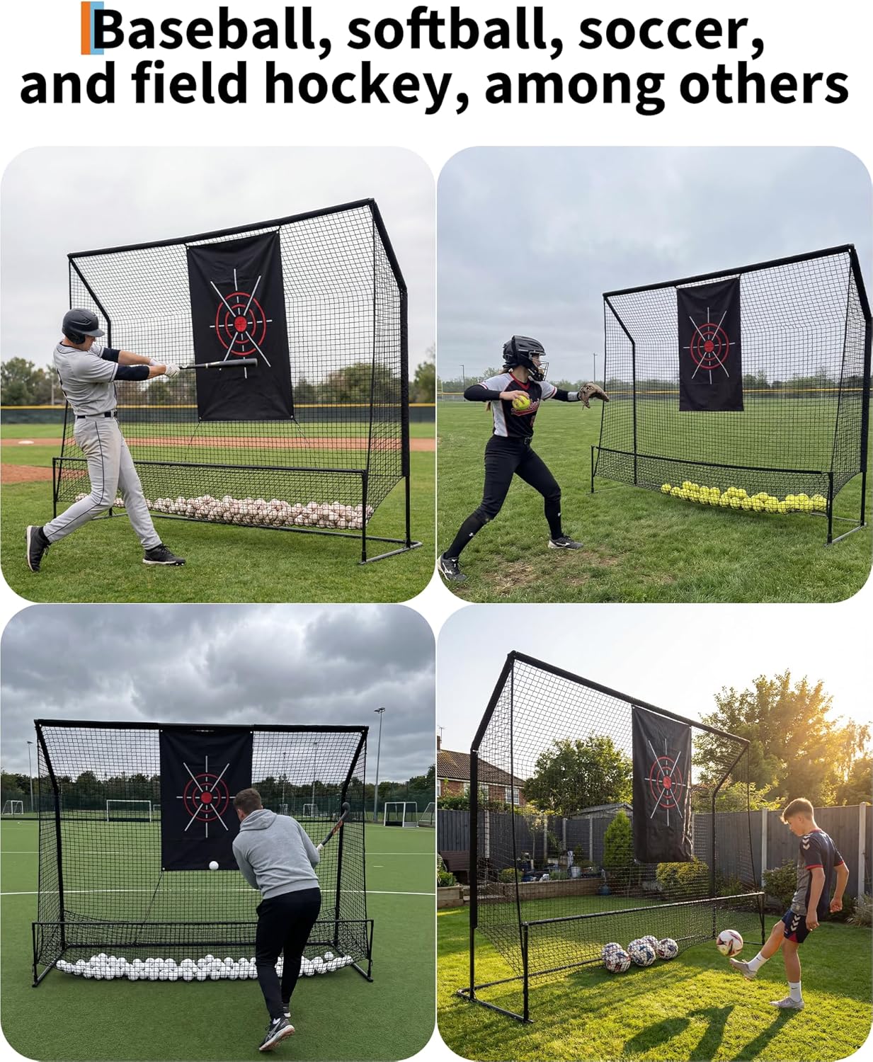 Golf Hitting Nets 10x7.5FT for Driving Real Balls, Indoor & Outdoor Golf Practice Chipping Nets Heavy Duty Swing Training Netting with Targets Cloth and Carrying Bag, for Backyard Home Garage