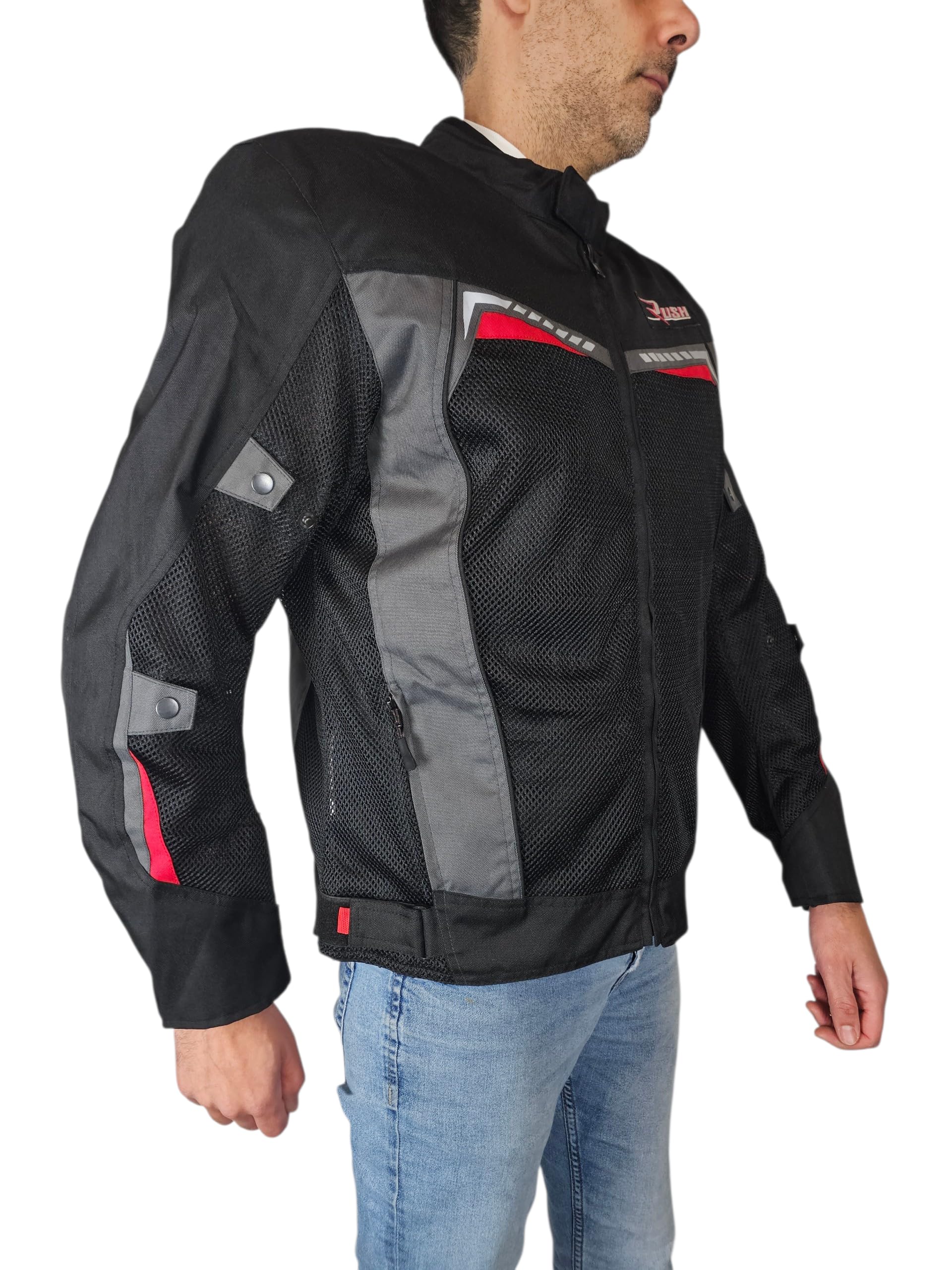 WinNet Giacca Giubbotto Moto leggero primaverile estivo Traforato traspirante Ventilato per l'Estate con Protezioni