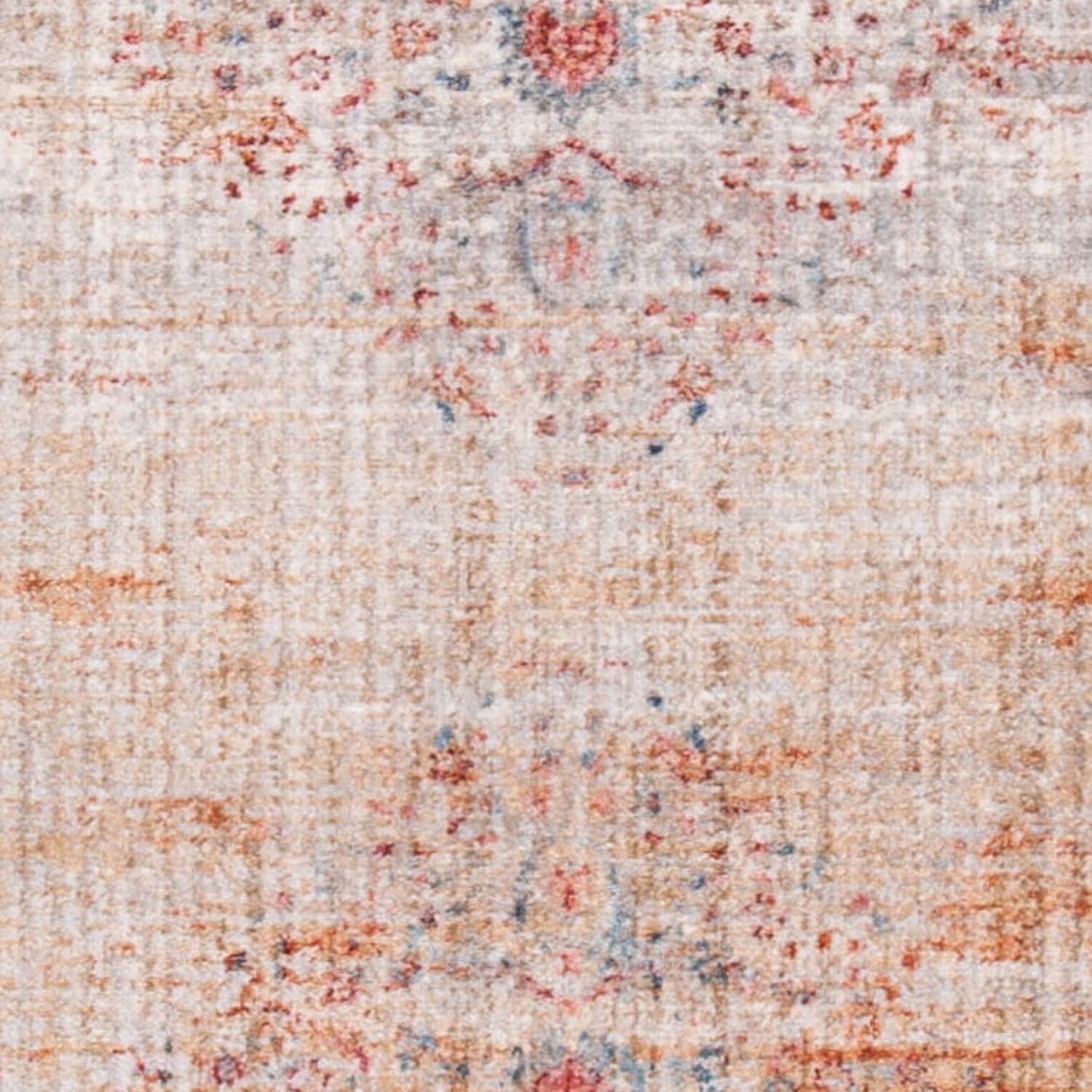 SAFAVIEH Kenitra Collection Runner Rug - 2'2" x 10', Grey & Light Blue, Vintage Oriental Distressed Design, Non-Shedding & Easy Care, Ideal for High Traffic Areas in Living Room, Bedroom (KRA676G)