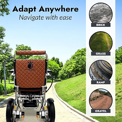 Vista 70 de Majestic - Sillas de ruedas eléctricas para adultos, capacidad de 330 libras, alcance de hasta 19 millas, con base en EE. UU., Silla de ruedas