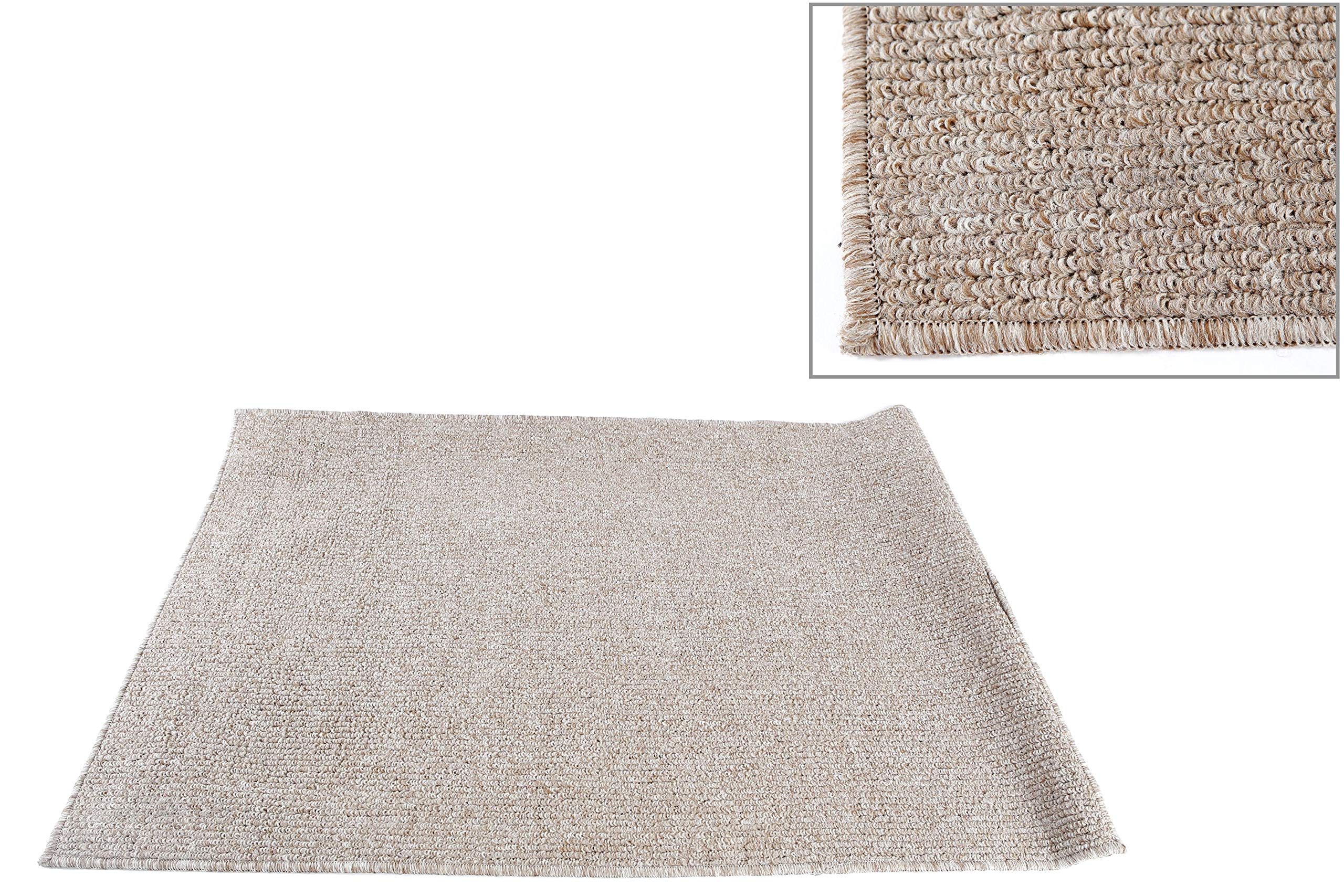 thesecrethome.es Alfombra Pelo Corto - Beige 200cm x 150cm - Decoracion Salon Dormitorio Oficina