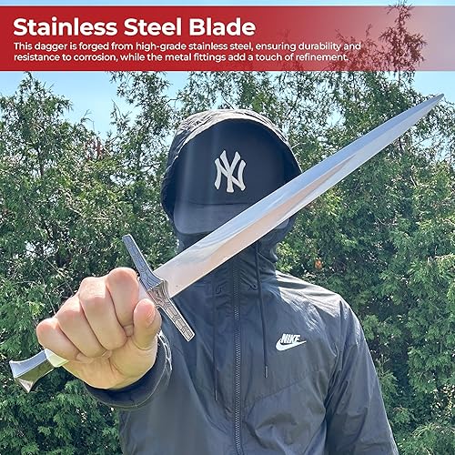 Miniatura 4 de MedievalDepot Encantadora Daga de mango hexagonal blanco de marfil exquisito, agarre marfil, acabado pulido, decorativo coleccionable para