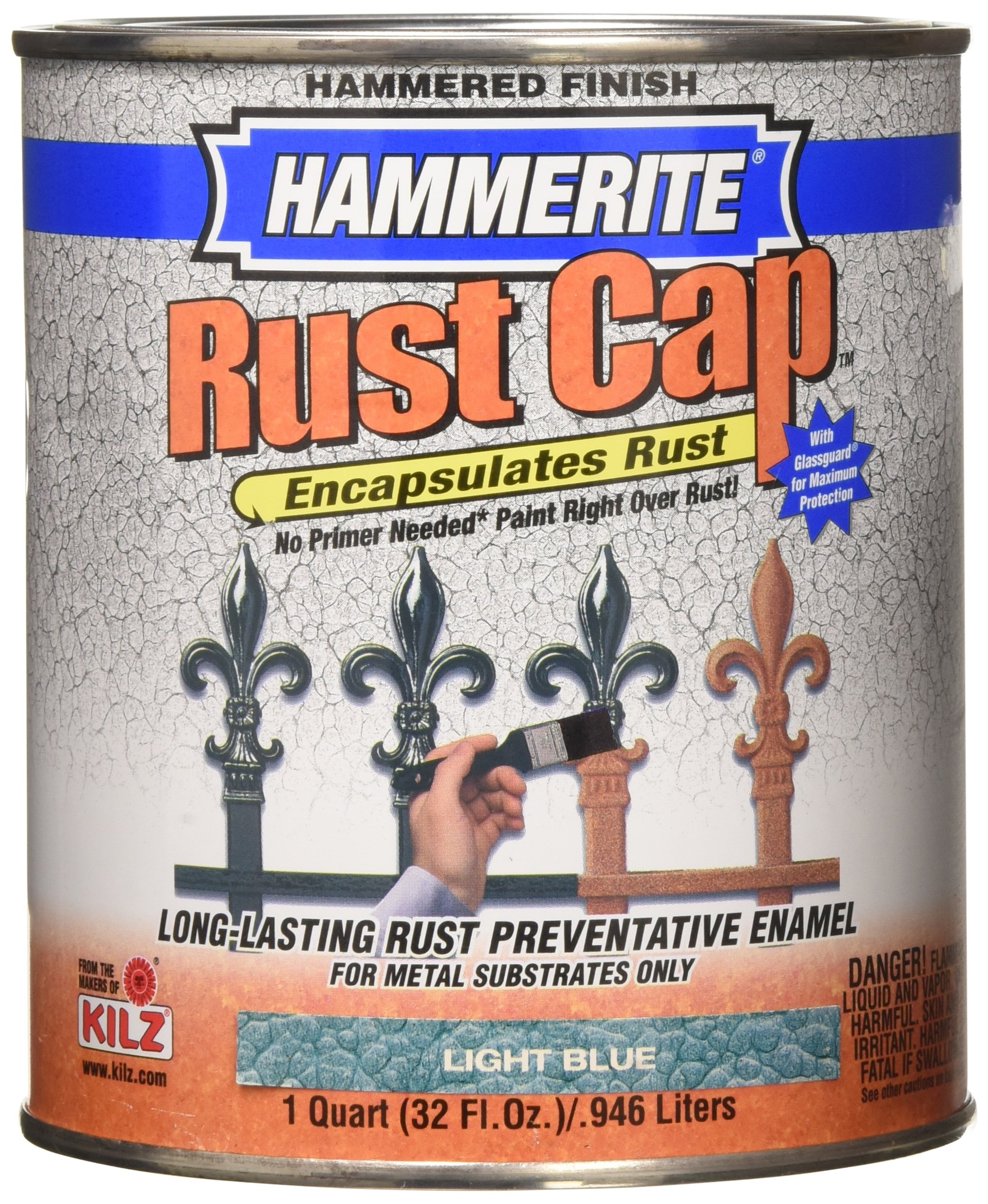 43150 Quart Hammered Light Blue Hammerite Rust Captm Enamel