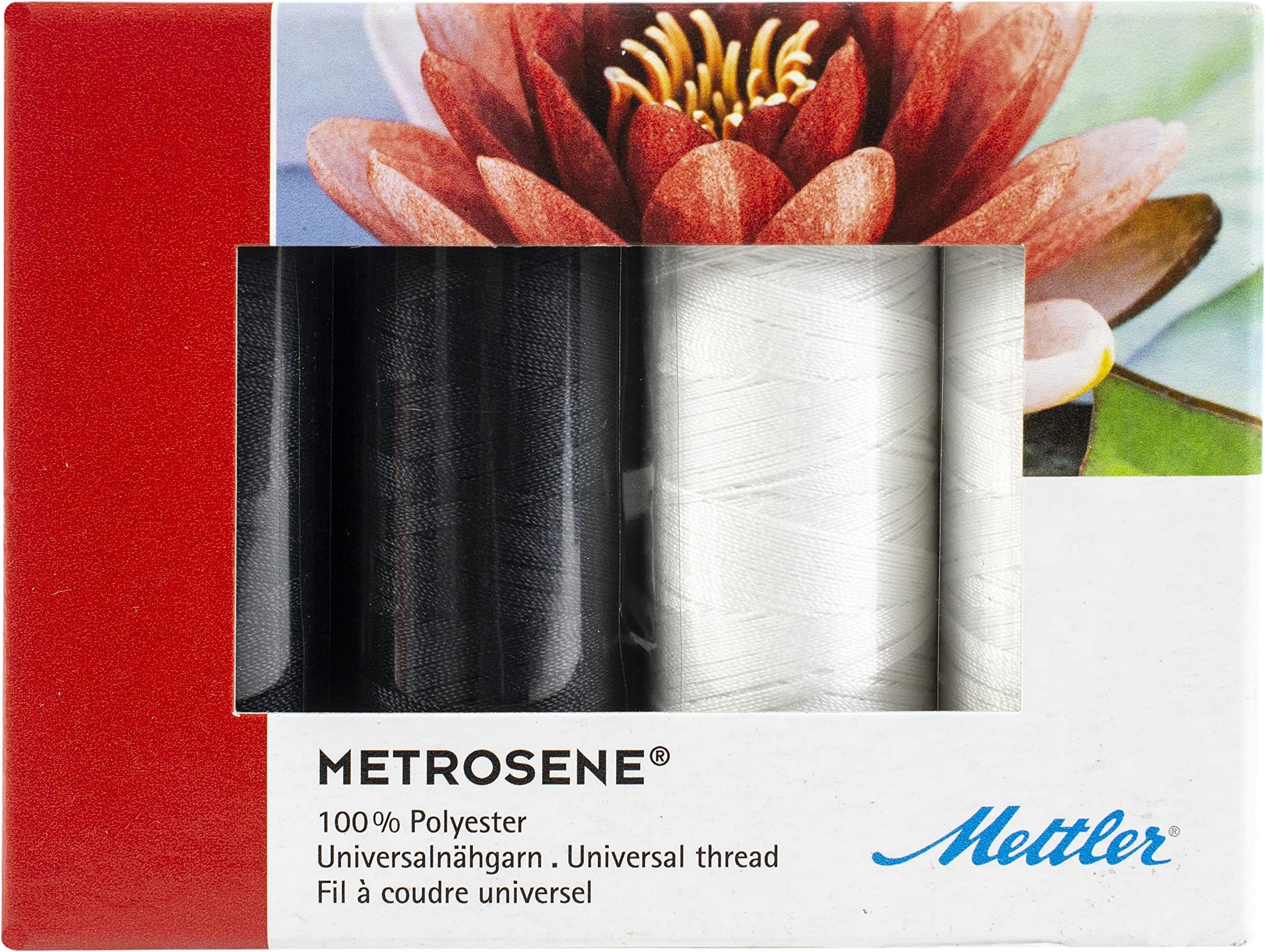 Mettler Metrosene 4 Set Black and White Thread spools