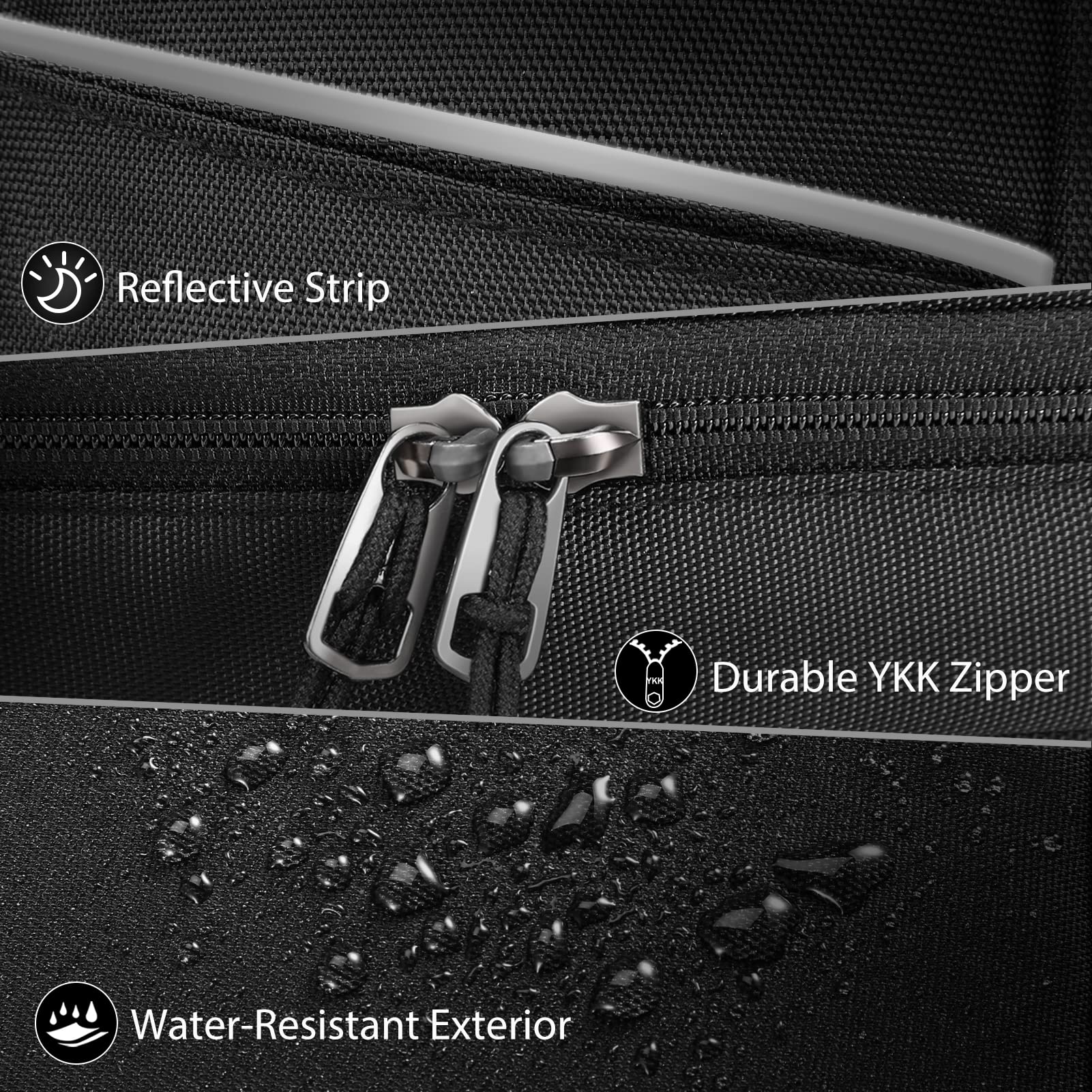 MEDMAX Enfriador Bolsa de Insulina 4 Paquetes de Hielo, Grande Organizador de Medicamentos, Aislado Estuche con Bolsa Adicional para Bolígrafos de Insulina u Otros Suministros para Diabéticos, (Negro)