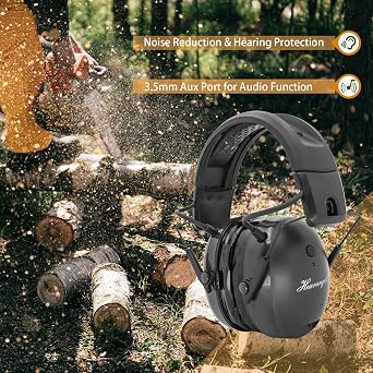 Noise Canceling Headphones with 24dB NRR, 3.5mm Wired Connection