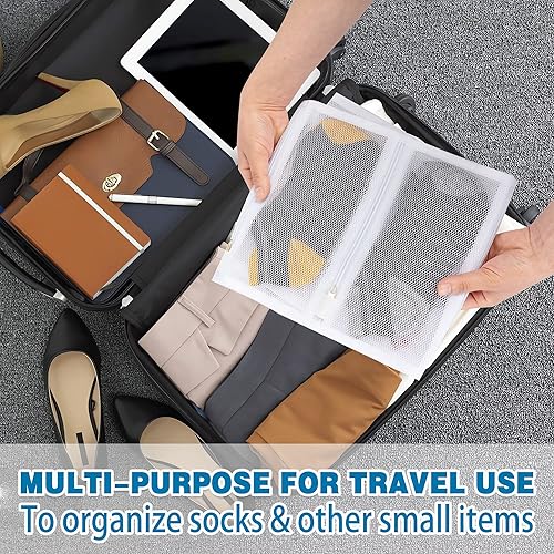 Miniatura 6 de 4 bolsas de lavandería para calcetines, organizador de calcetines para lavadora, bolsa de lavado grande para colgar ropa interior, brasier,