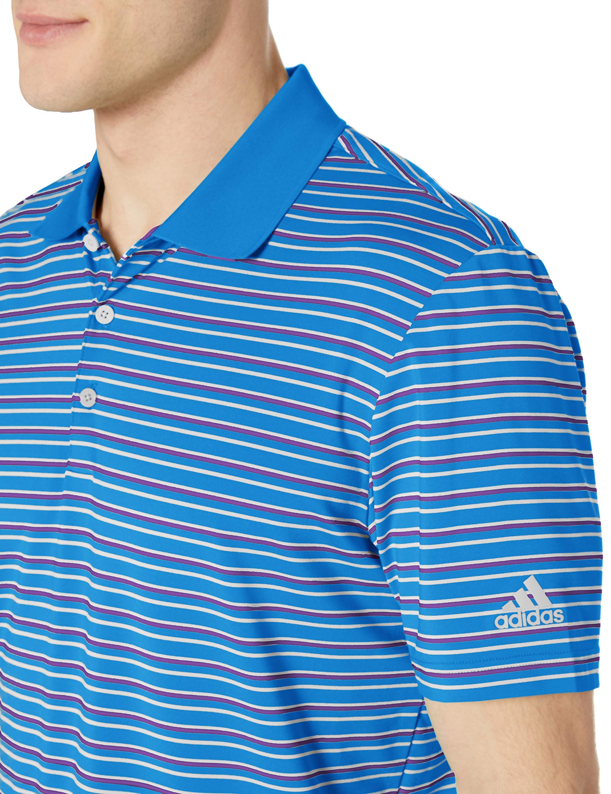adidas Golf Ultimate Classic Merch Polo, True Blue/Active Purple/Grey Two, Small