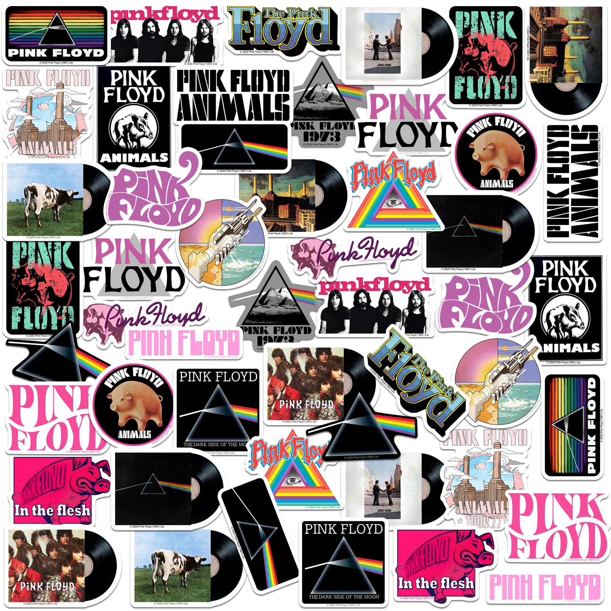 LP 洋楽 ロック プログレッシブ 10枚セット YES PINK FLOYD Amazon.com: Pink Floyd Variety 50ct Vinyl Large Deluxe Stickers