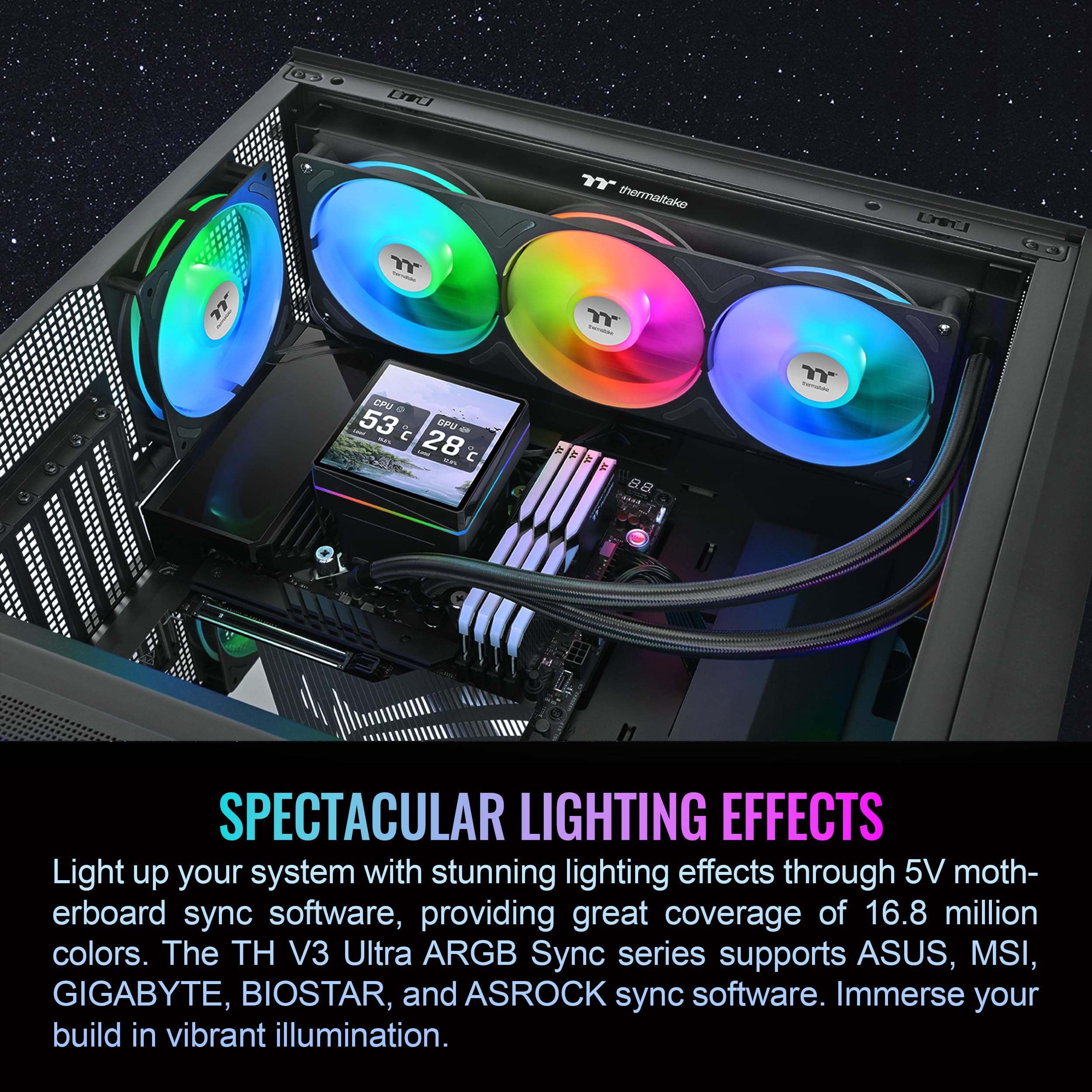 Amazon.com: Thermaltake TH360 V3 Ultra ARGB CPU Liquid Cooler
