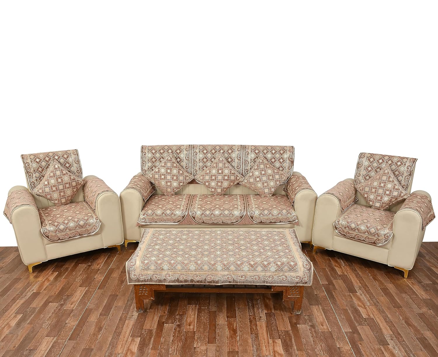 Multitex 5 Seater Cotton Ethnic Design Sofa Covers SetGolden Amazon