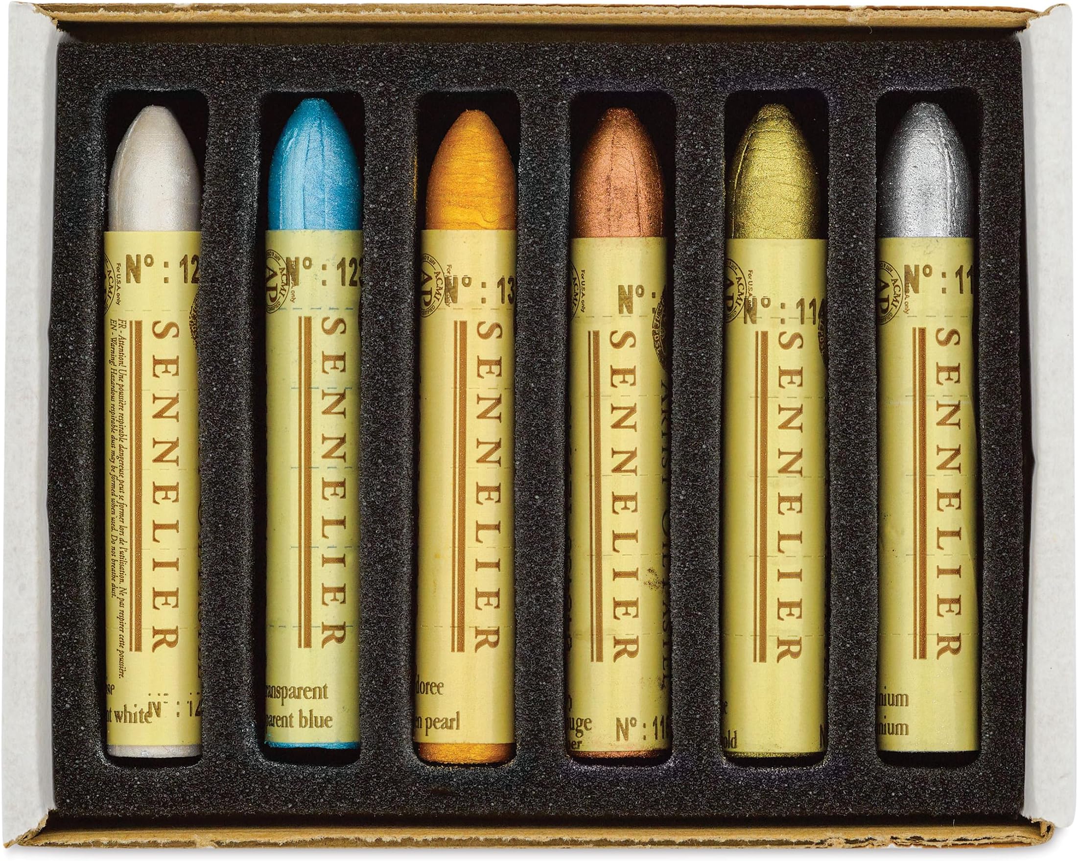 SENNELIER Artists Iridescent Oil Pastels - Metalické Olejové Pastely - 6 Ks