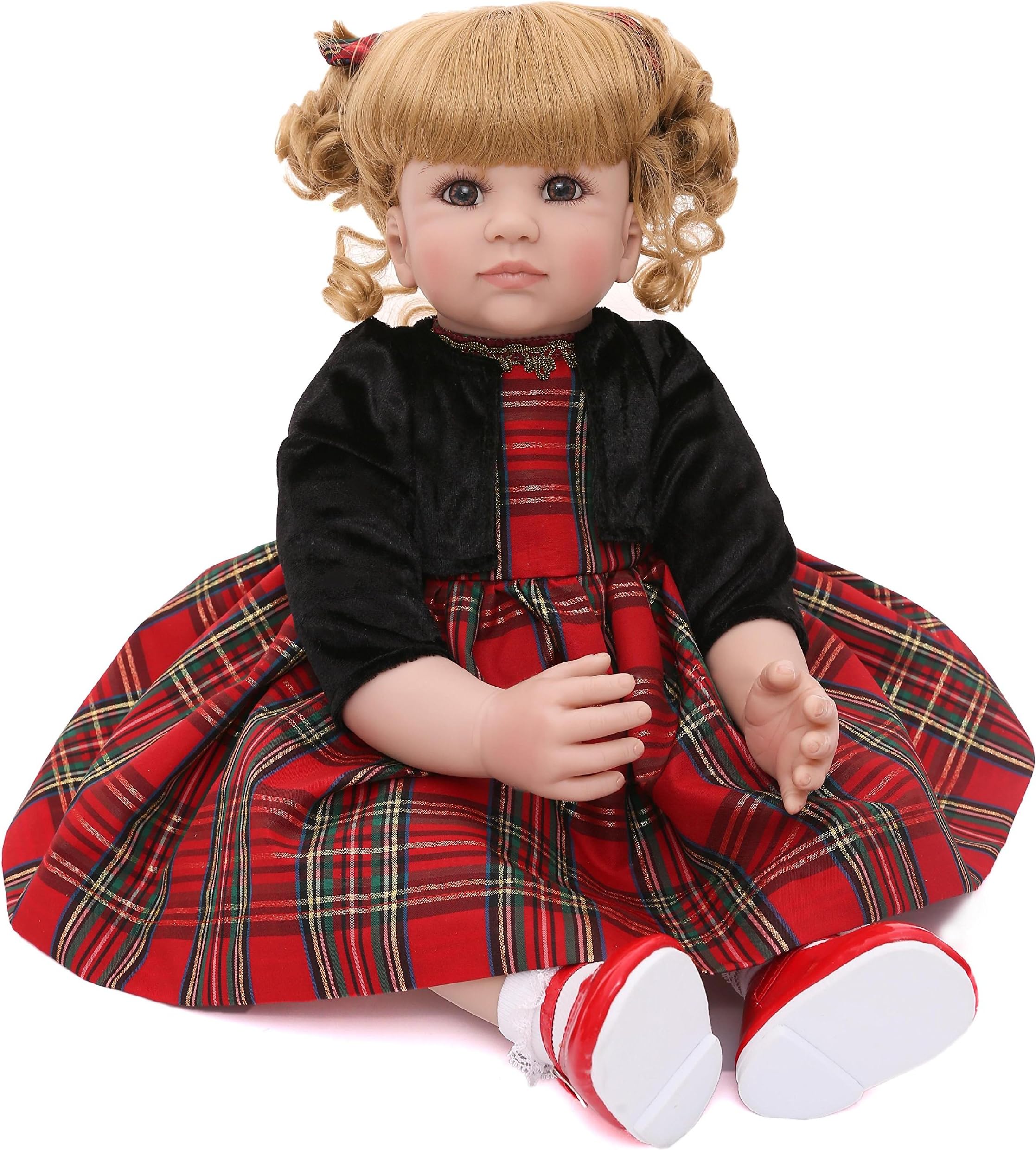 Love Bella Lifelike Toddler Princess Girl Doll Beautiful Realistic Reborn Baby 23-inch Soft Weighted Cuddle Doll, for Ages 3+