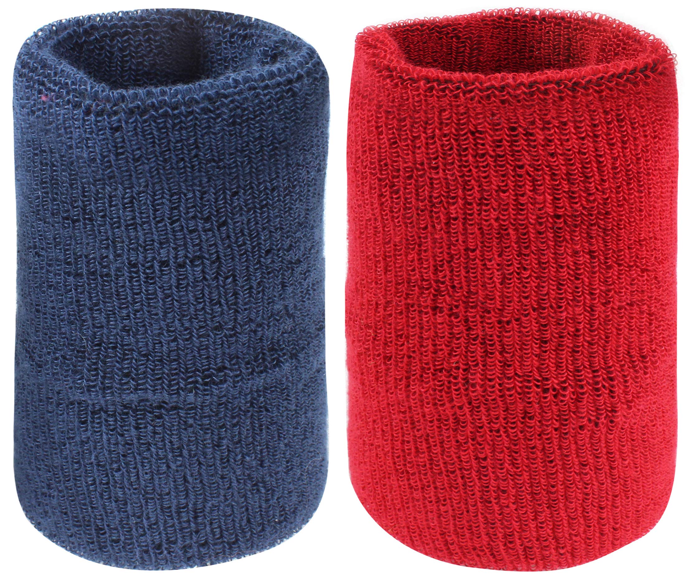 Neska Moda Unisex Navy and Maroon Pack of 2 Cotton Wrist Band-image-35