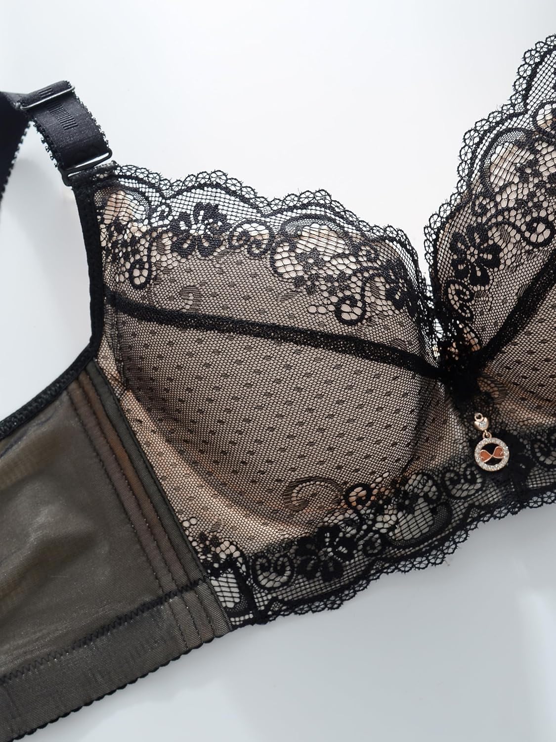 CAHL&FAUO Women Padded Push Up Bra Plus Size Lace Underwire Bras 34A to 46D - Image 6