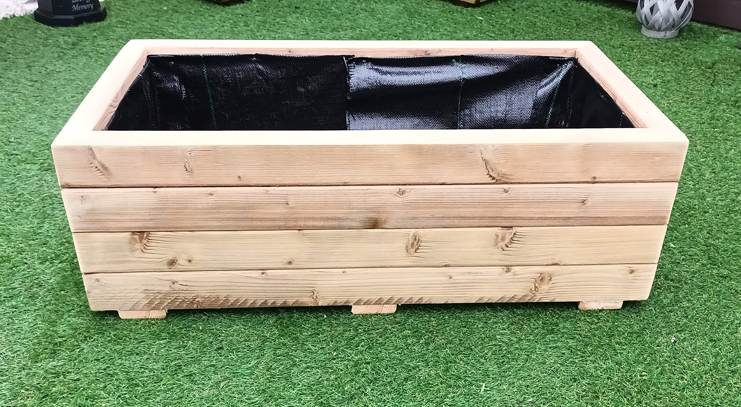 Bobs Garden 'n' Wood Stuff Willow Rectangle Wooden Planter (80cm x 30cm x 35cm)