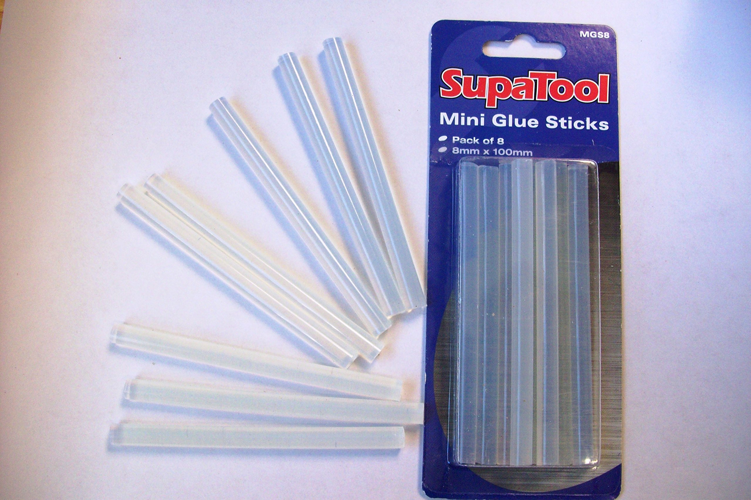 Supatool Mini Glue Sticks, Pack Of, 8Mm X 100Mm, For Glue Gun Size 8