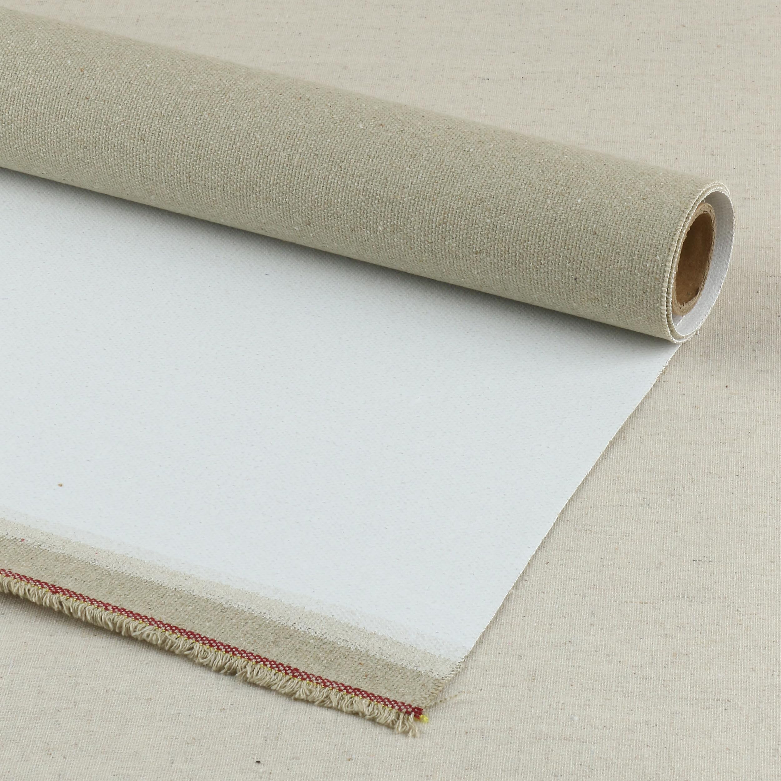 Lienzo sobre rollo de lino, 500 g/m², tela de pintura, ancho de 110 cm, rollo de 5 m