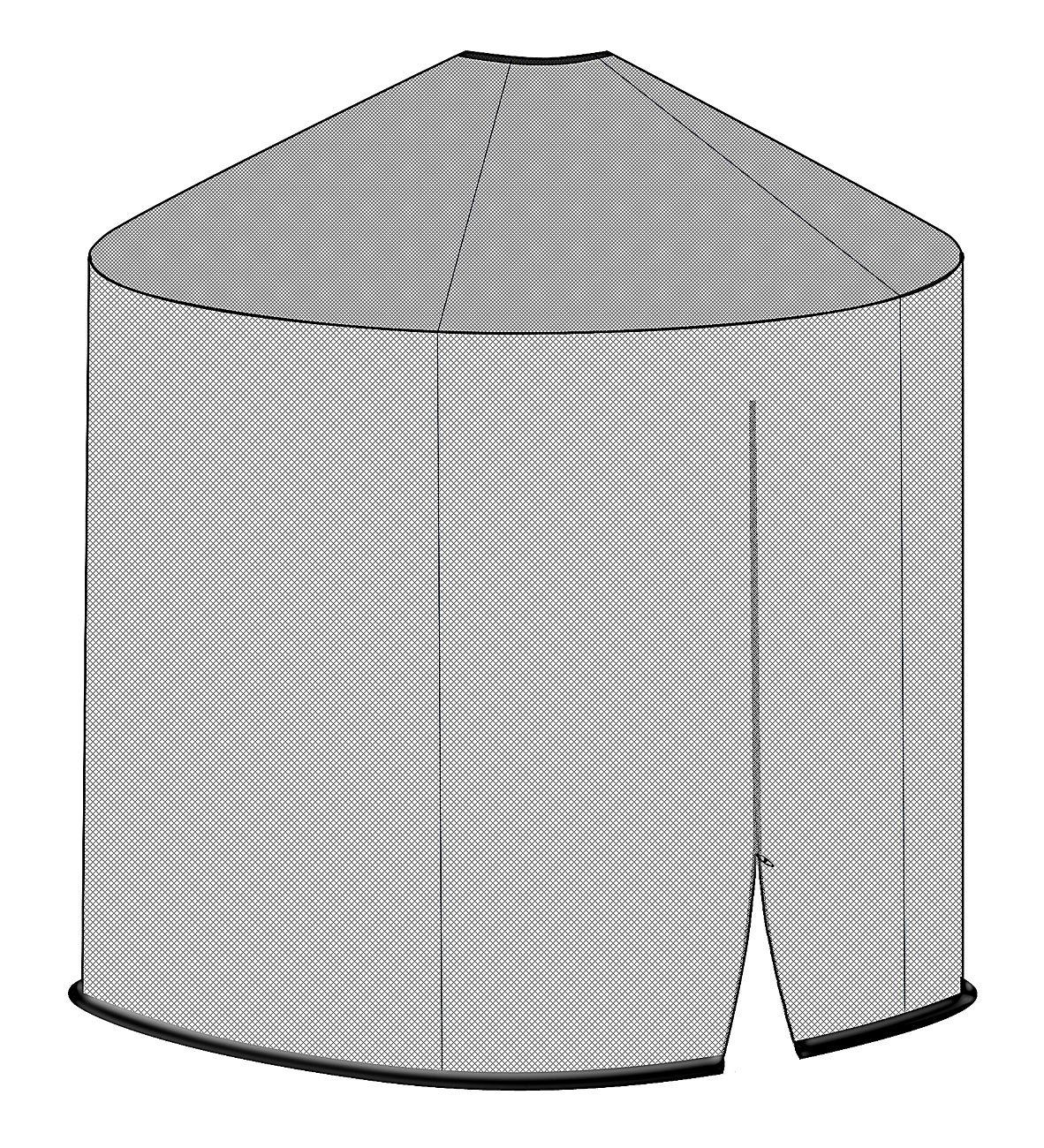 Moustiquaire cylindrique pour parasol en maille 220 - 330 x 250 cm [Infactory]