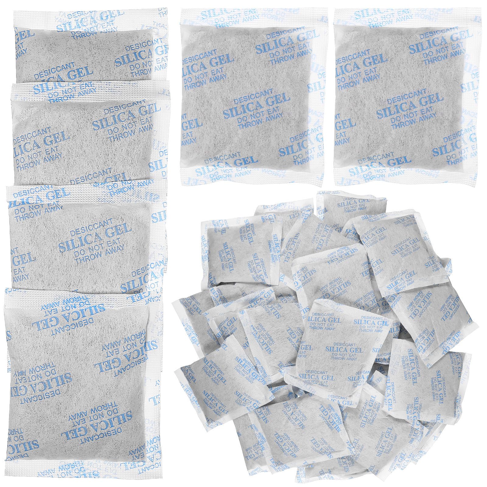 SUPVOX 30 Piezas Paquetes Absorbentes de Humedad Bolsas de Sílice de Tela No Tejida, 50g, para Ropa y Electrónica, Armarios y Cajones