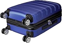 Vista 7 de Rockland - Maleta de viaje Melbourne, rígida y expandible, con ruedas giratorias, Azul