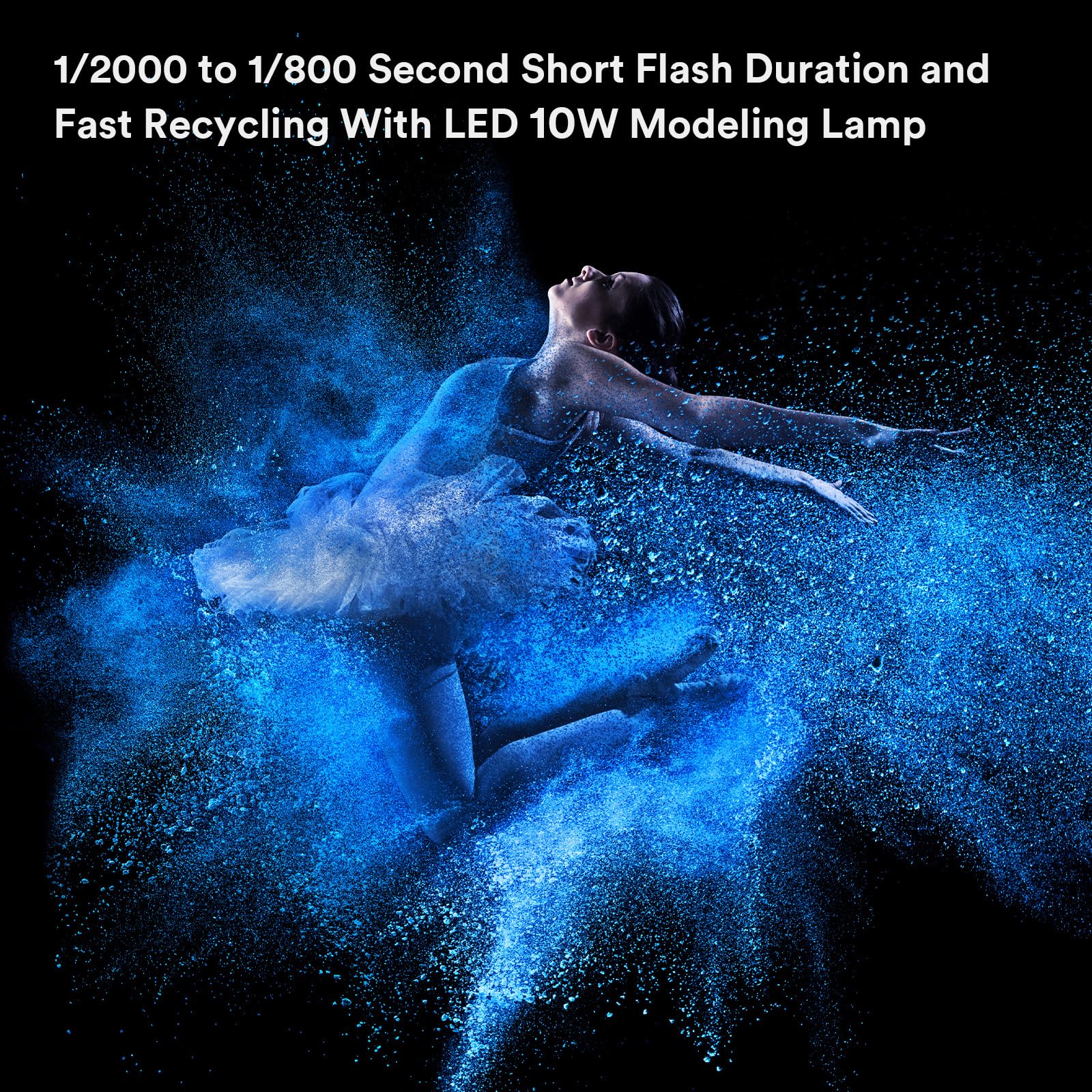 Godox MS300-V Flash de Estudio Compact, 300Ws 2.4G Wireless X System, LED Modelado Lámpara, Bowens Montura Monolight para Estudio Fotografía, Retrato