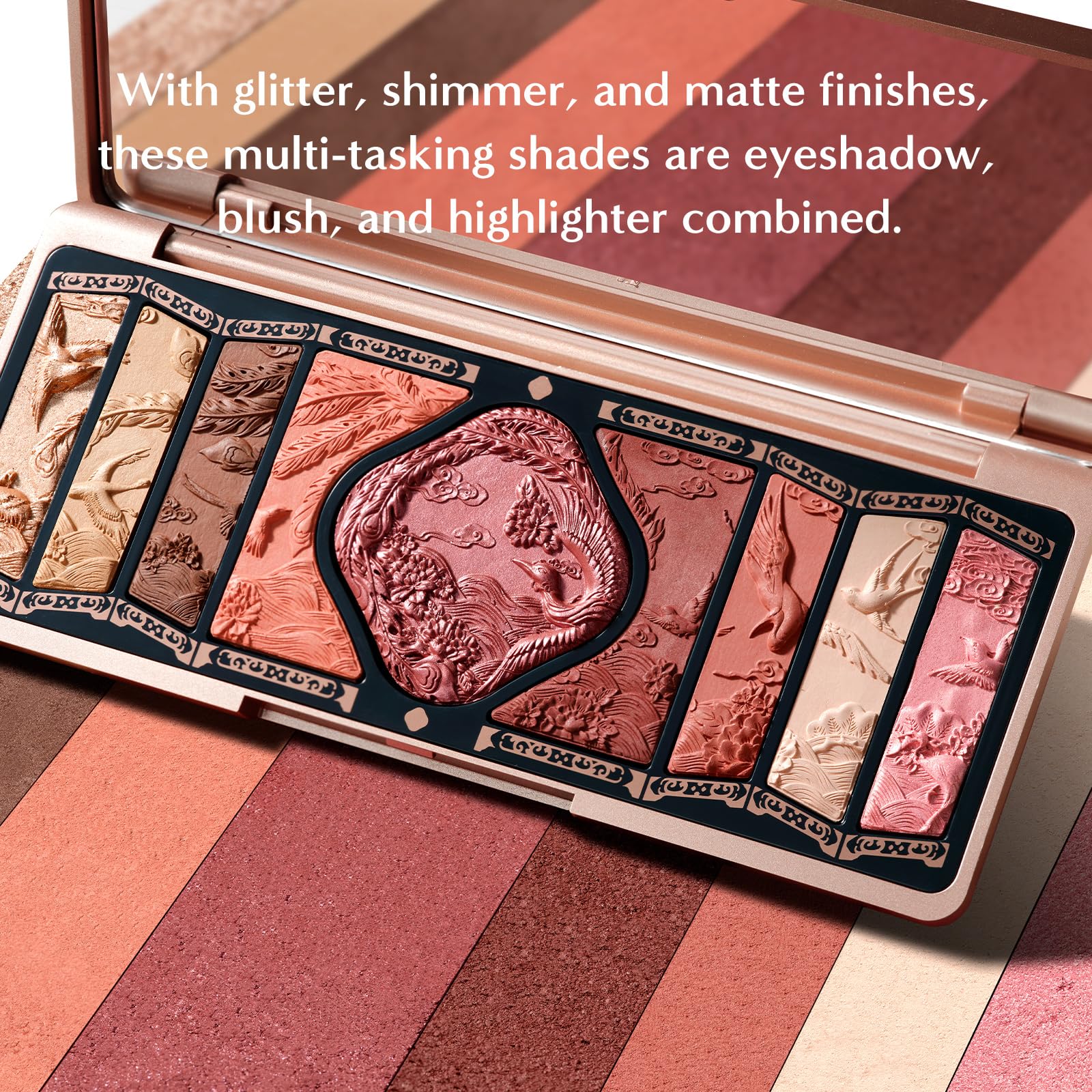 Amazon.com : FLORASIS Floral Engraving Phoenix Makeup Palette (04