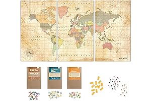 World Push Pin Travel Map: Explore the World in Puzzle Form