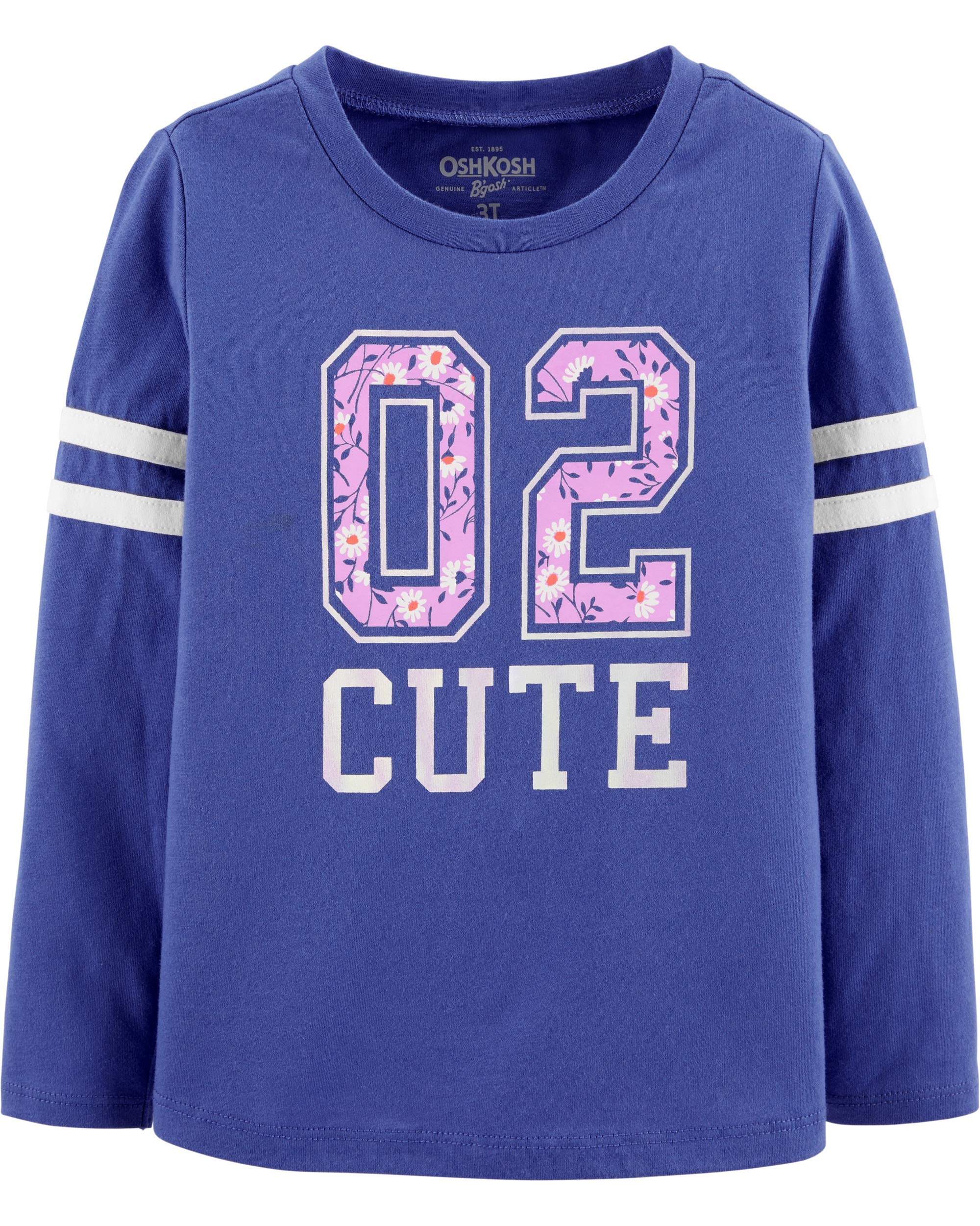 OshKosh B'GoshGirls' Toddler Long Sleeved Football Tee