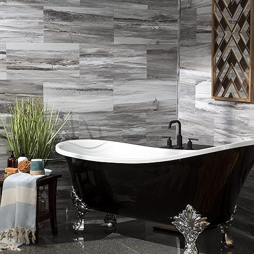 Miniatura 2 de Palisade Paneles de vinilo entrelazados para paredsalpicadero de 23.2 pulgadas x 11.1 pulgadas en granito Louvre (paquete de 10)