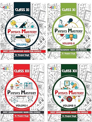 Physics Mastery Set Of 4, Volume 1 And 2 Of Both Class 11 And 12, New Edition 2022 By Dr Manjeet Singh, Most Powerful Reference Book For Physics Ncert Class 11, Physics Class 12, NEET Plus JEE Exam