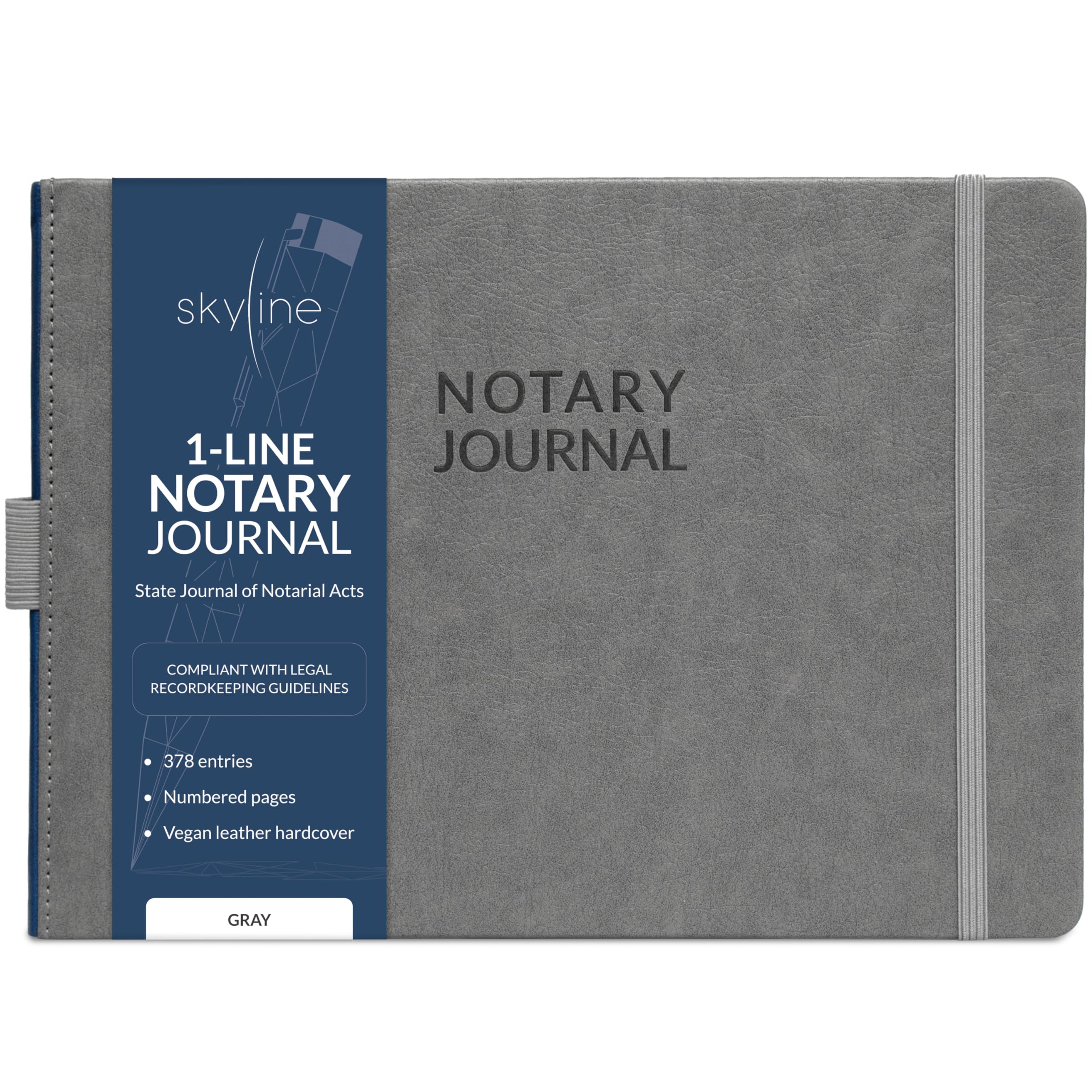 Skyline Notary Record Book - Hardcover Journal For Notarial Acts, A4 Size