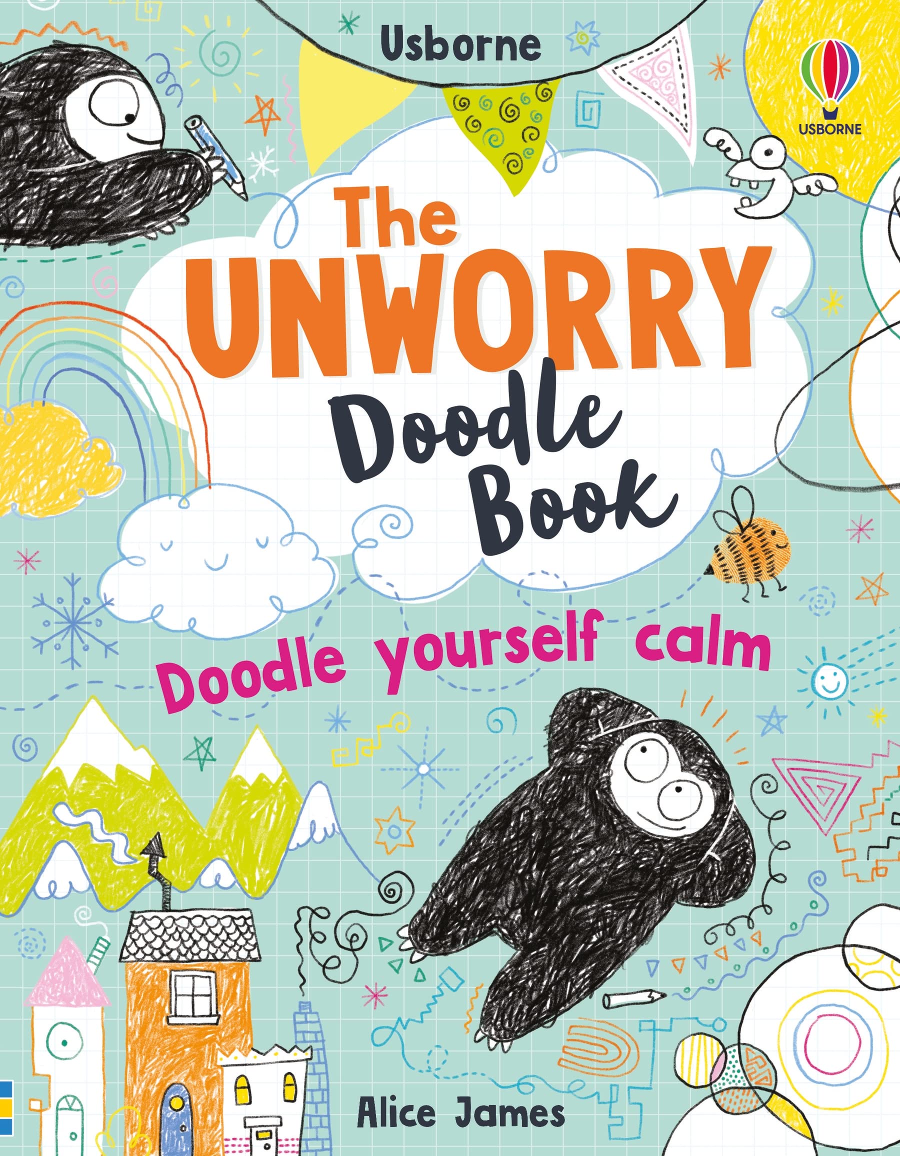Usborne The Unworry Doodle Book By Alice James *New With Slight Water Damage*