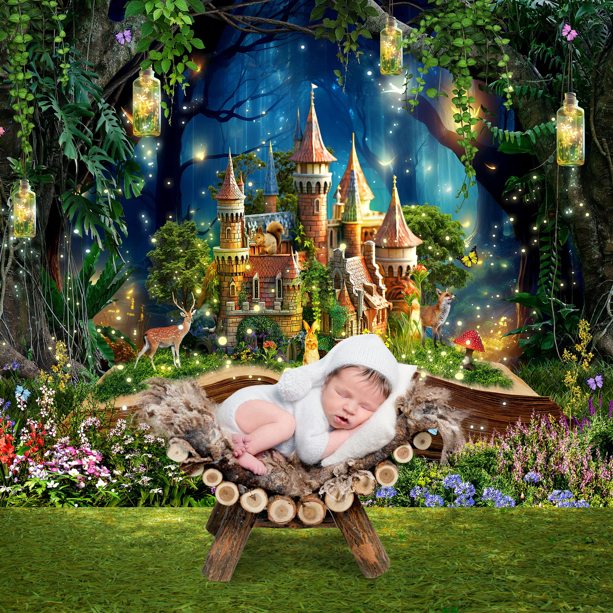 Omifly Fotohintergrund 'Verzauberter Wald' – 2,7 X 1,5 M Vinyl – Für Märchen-Party, Fotobox & Deko