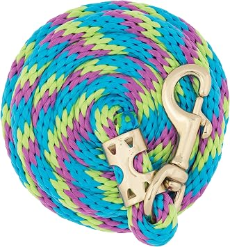 Weaver Leather Poly Value Lead Rope, 5/8" x 8, Lime Zest/Hurricane Blue/Purple Jazz