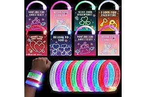 White Glow Valentines Day Party Wristbands
