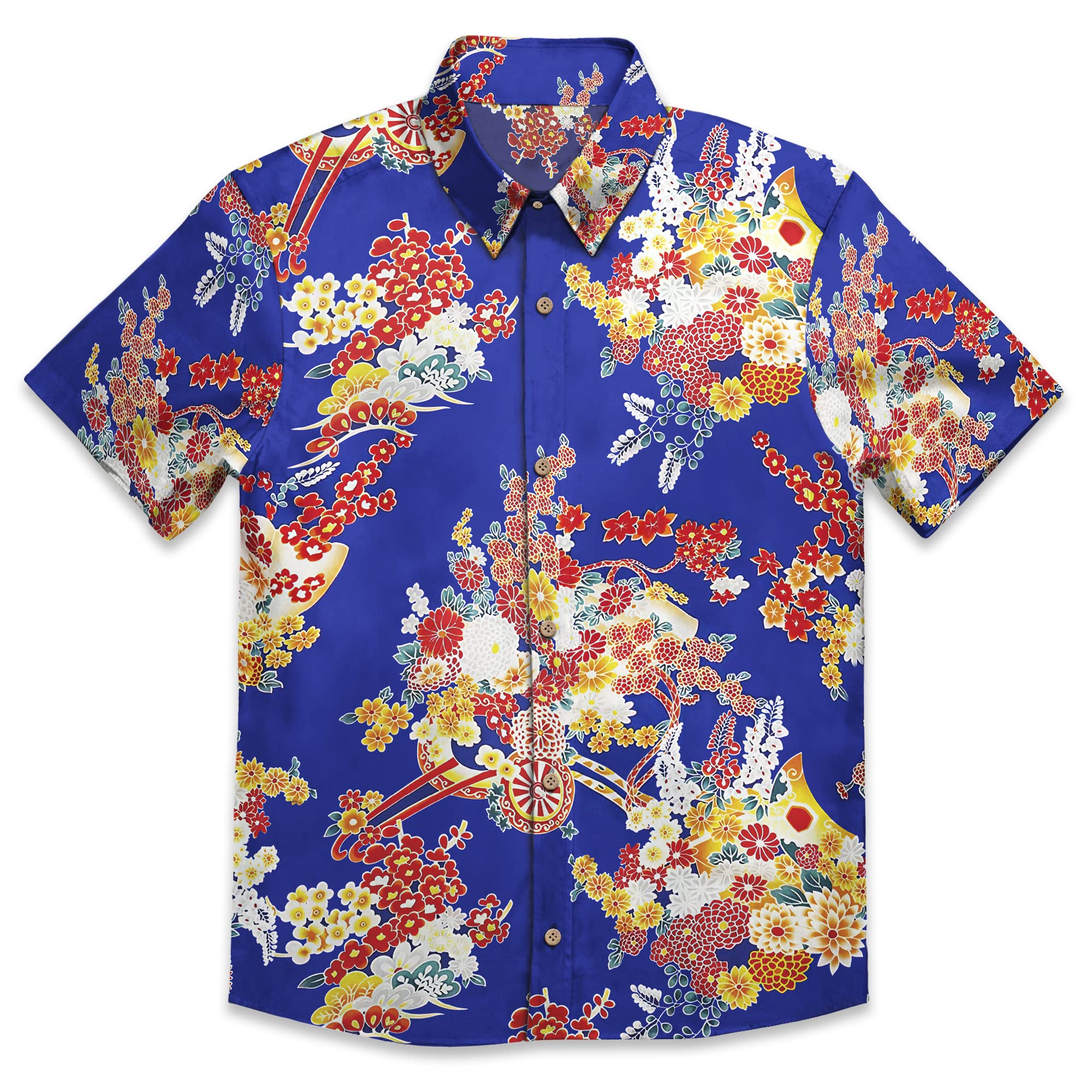 GADGETSTALKMens Hawaiian Shirts Short Sleeve Button Down Men Summer Aloha Shirt Beach Shirts for Men