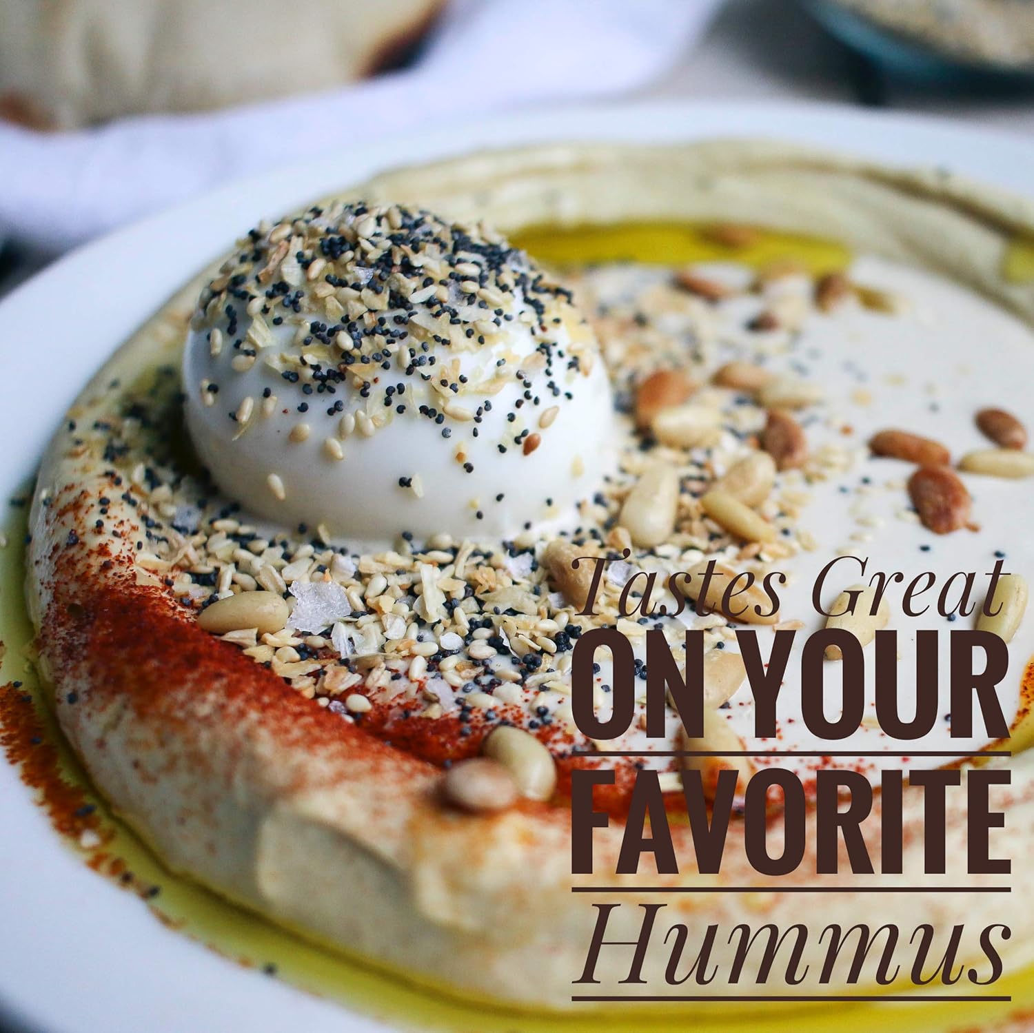 Everything Bagel Seasoning Blend Original XL 10 Ounce Jar - Bagel Allspice, Sesame Seasoning Spice Shaker, Delicious Blend of Sea Salt and Spices Garlic Powder Onion Flakes (3 Pack)