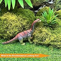 Vista 6 de EKU Juguetes de Dinosaurio Pterodáctilo con Aleteo de Alas Juguete Eudimorphodon, Cabeza se Mueve Ataca Brachiosaurus Styracosaurus Figuras
