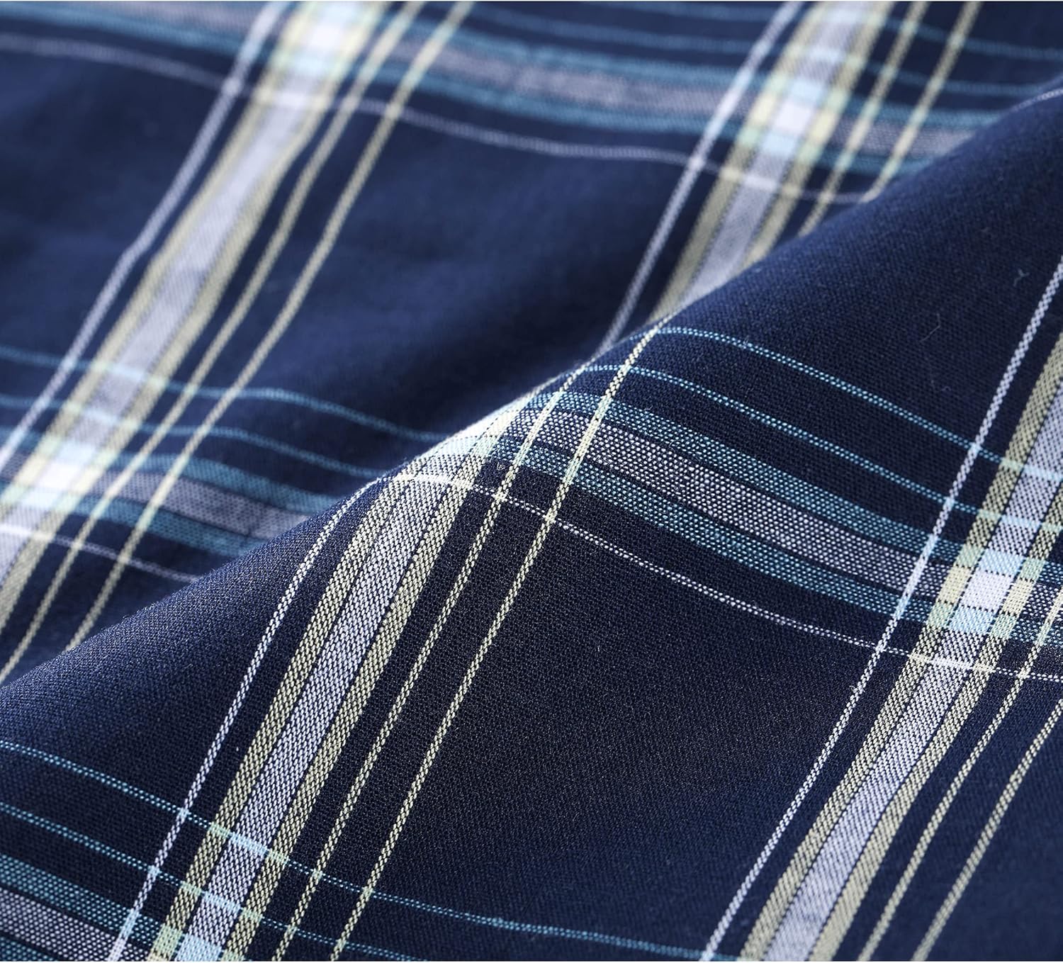 Vulcanodon Mens Cotton Pajama Set Short Sleeve, Button Down Pajama Set for Men Lightweight Men's Sleepwear - Image 5