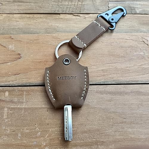 Miniatura 17 de Handmade Leather car Key Sleeve for Broken Key car Key Cover for Men and Women (Black)